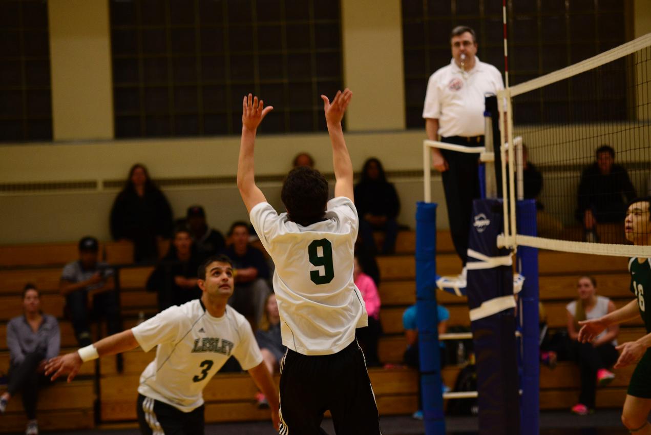 Newbury Swings Past Men's Volleyball in NECC Action